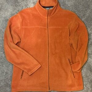 Prospirit Orange Fleece Zip-Up Hoodie